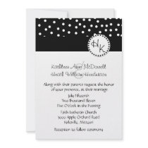 Stylish Black and White Wedding Invitation