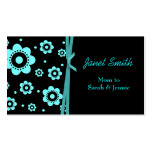 Stylish Black & Aqua Mommy Card Business Cards