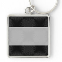Stylish, black circles design. Custom Keychains