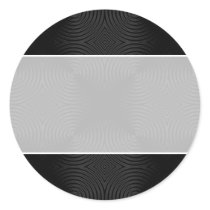 Stylish, black circles design. Custom Round Sticker