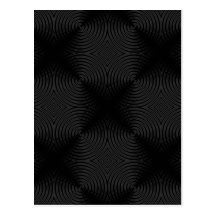 Stylish, black circles design. postcard