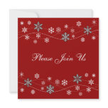 Stylish Black Snowflakes Invitation Template
