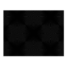Stylish, black spirals design. post card