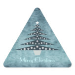 Stylish Blue Christmas Tree Sticker