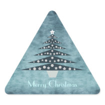 Stylish Blue Christmas Tree Sticker