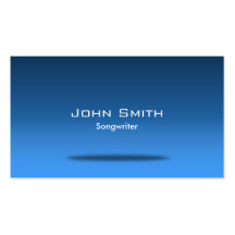 Stylish Blue Room Songwriter Business Card