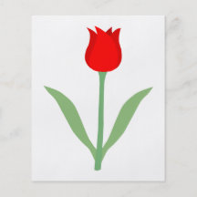 Stylish Bright Red Tulip. Custom Flyer
