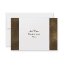 Stylish Brown Printed Pattern. Personalized Announcement