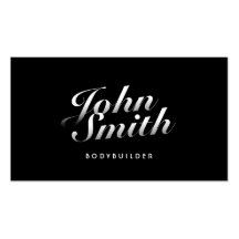Stylish Calligraphic Bodybuilding Business Card