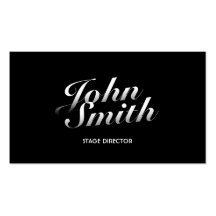 Stylish Calligraphic Stage Director Business Card