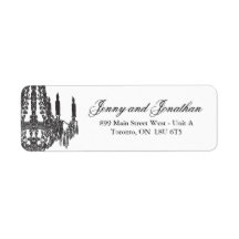 Stylish Chandelier RSVP Address Labels