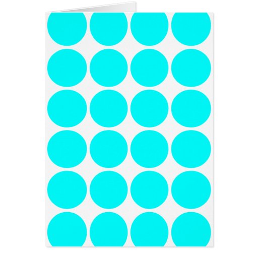 Stylish Chic Girly Cyan Polka Dots for Her Cards