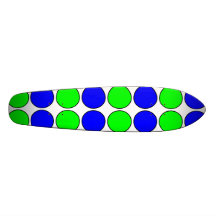 Stylish Chic Lime & Blue Polka Dots for Her Skate Boards