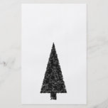 Stylish Christmas Tree. Black and White. Flyer