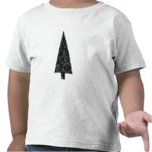 Stylish Christmas Tree. Black and White. T Shirts