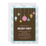 Stylish Christmas Tree Ornaments Holiday Party invitations