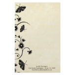 Stylish cream with black swirls paper stationery
