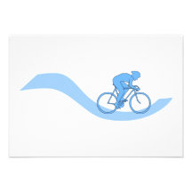 Stylish Cycling Themed Design in Blue. Invites