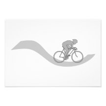 Stylish Cycling Themed Design in Gray. Custom Invite