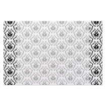 Stylish Damask Design in Black and White. Personalized Stationery