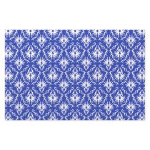 Stylish damask pattern. Blue and white. Stationery Paper