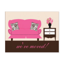 Stylish Decor Moving Announcement Postcard