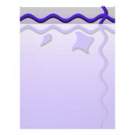 Stylish Deep Blue Waves, Abstract Design. Letterhead Template