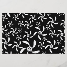 Stylish elegant black and white floral design. personalized flyer