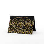 Stylish & Elegant Black & Gold Art Deco Thank You