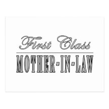Stylish Elegant Gifts : First Class Mother in Law Post Card
