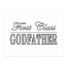 Stylish Elegant Godfathers : First Class Godfather Postcard