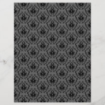 Stylish elegant pattern. Black and Grey Damask. Flyers