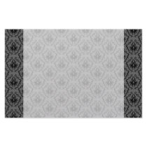 Stylish elegant pattern. Black and Grey Damask. Custom Stationery