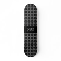 Stylish elegant pattern. Black and Grey. Skate Boards