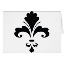Stylish Fleur De Lis Greeting Card