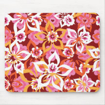 Stylish flower pattern mousepad