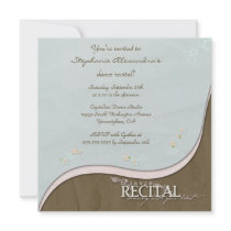 Stylish flowers girl's dance recital invitation