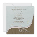 Stylish flowers girl's dance recital invitation