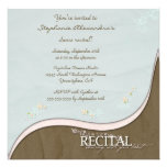 Stylish flowers girl's dance recital invitation