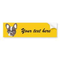 Stylish french bulldog bumper stickers