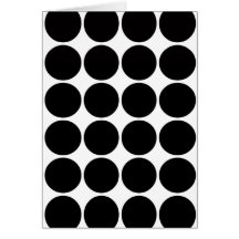 Stylish Gifts for Girls Black Polka Dots on White Greeting Card