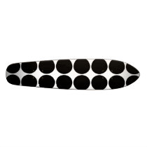 Stylish Gifts for Girls Black Polka Dots on White Skate Board Deck