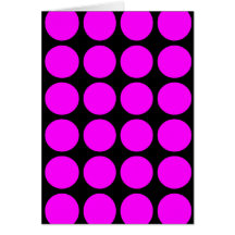 Stylish Gifts for Girls : Pink Polka Dots on Black Cards