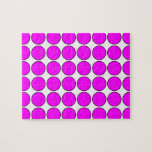 Stylish Gifts for Girls : Pink Polka Dots on White Jigsaw Puzzles