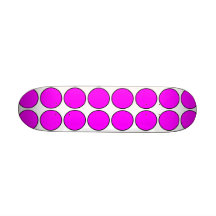 Stylish Gifts for Girls : Pink Polka Dots on White Skateboard