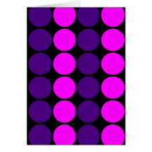 Stylish Gifts for Girls : Pink & Purple Polka Dots Greeting Card