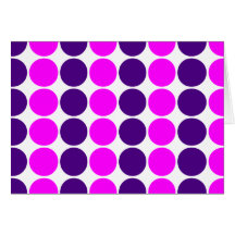 Stylish Gifts for Girls : Pink & Purple Polka Dots Card