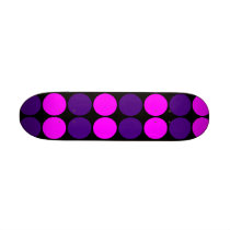 Stylish Gifts for Girls : Pink & Purple Polka Dots Skate Board Decks