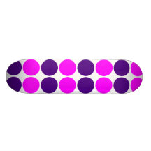 Stylish Gifts for Girls : Pink & Purple Polka Dots Custom Skateboard