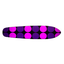 Stylish Gifts for Girls : Pink & Purple Polka Dots Skate Deck
